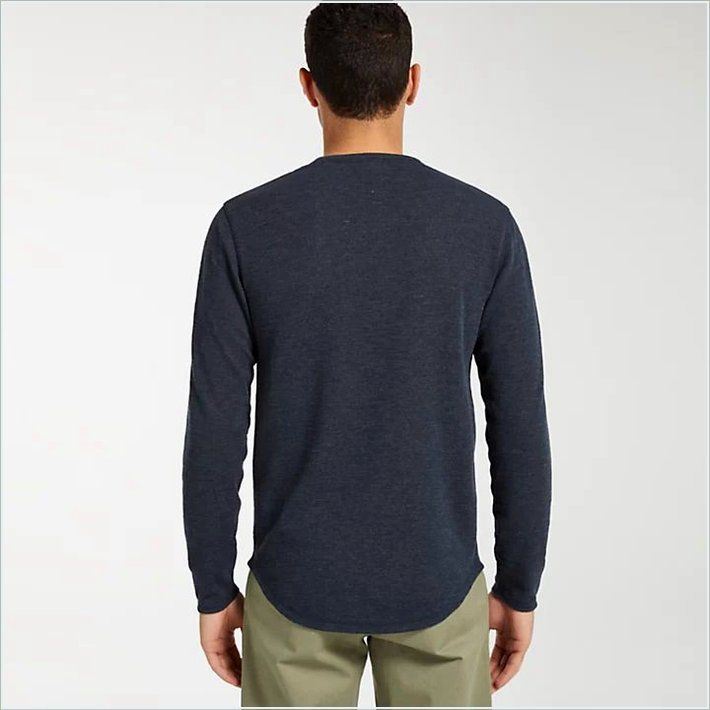  TIMBER Mens Slim Fit Heathered Henley Shirt