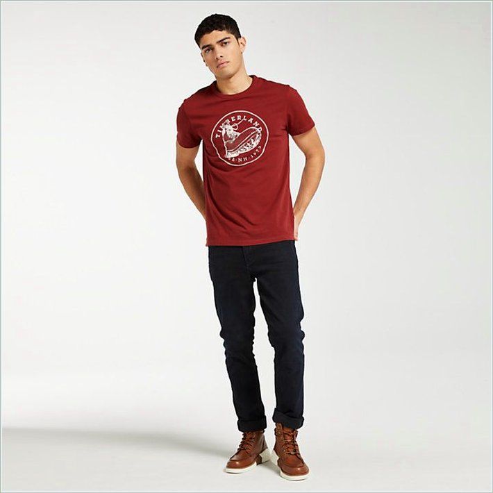  TIMBER Mens Classic Boot Graphic T-Shirt