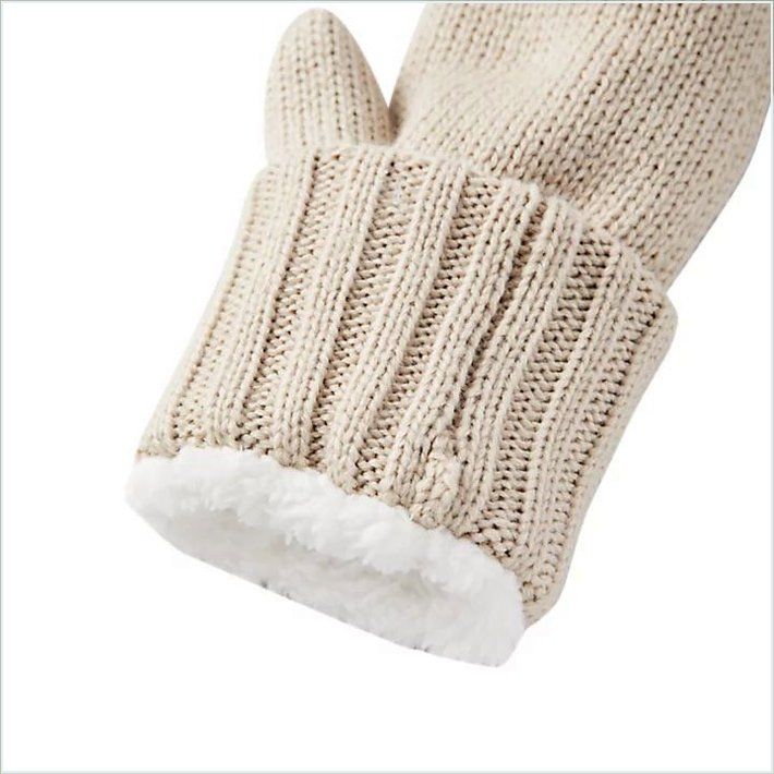  TIMBER Womens Fleece-Lined Cable-Knit Mittens