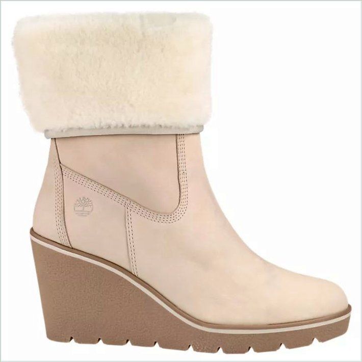  TIMBER Womens Paris Height Shearling Wedge Boots