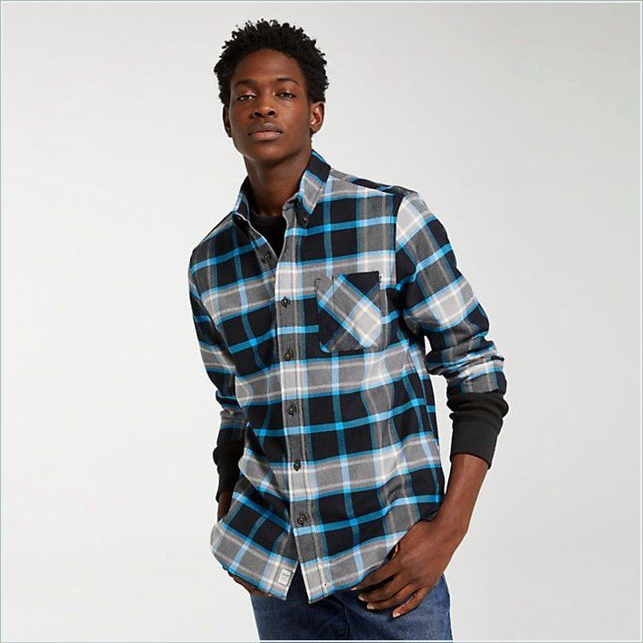  TIMBER Mens Back River Heavyweight Flannel Check Shirt