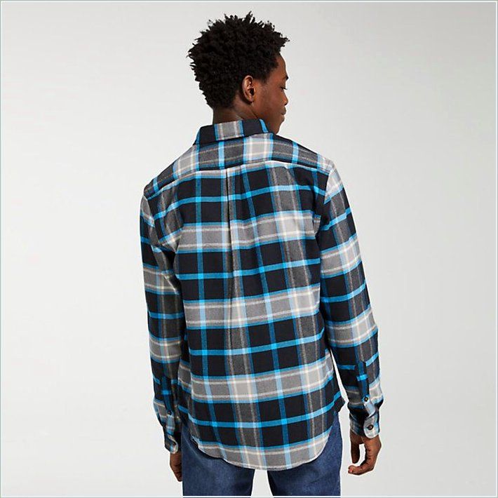  TIMBER Mens Back River Heavyweight Flannel Check Shirt