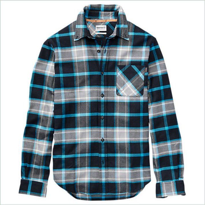  TIMBER Mens Back River Heavyweight Flannel Check Shirt