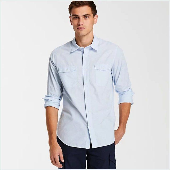  TIMBER Mens Merrimack River Chambray Shirt