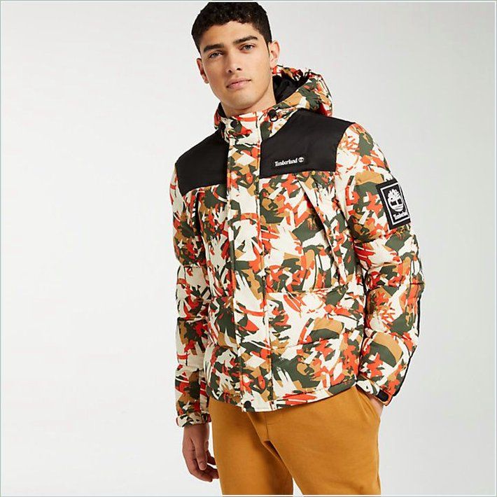  TIMBER Mens Camo Puffer Jacket