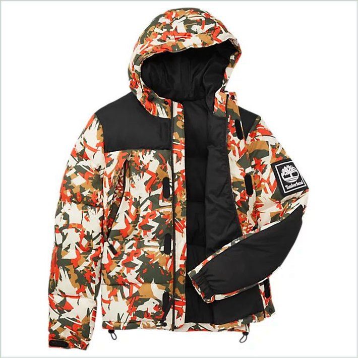  TIMBER Mens Camo Puffer Jacket