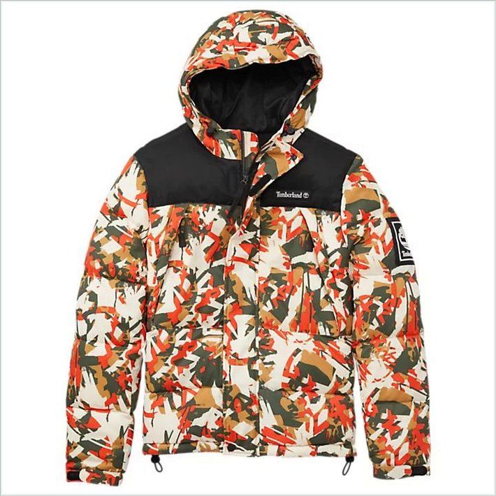  TIMBER Mens Camo Puffer Jacket