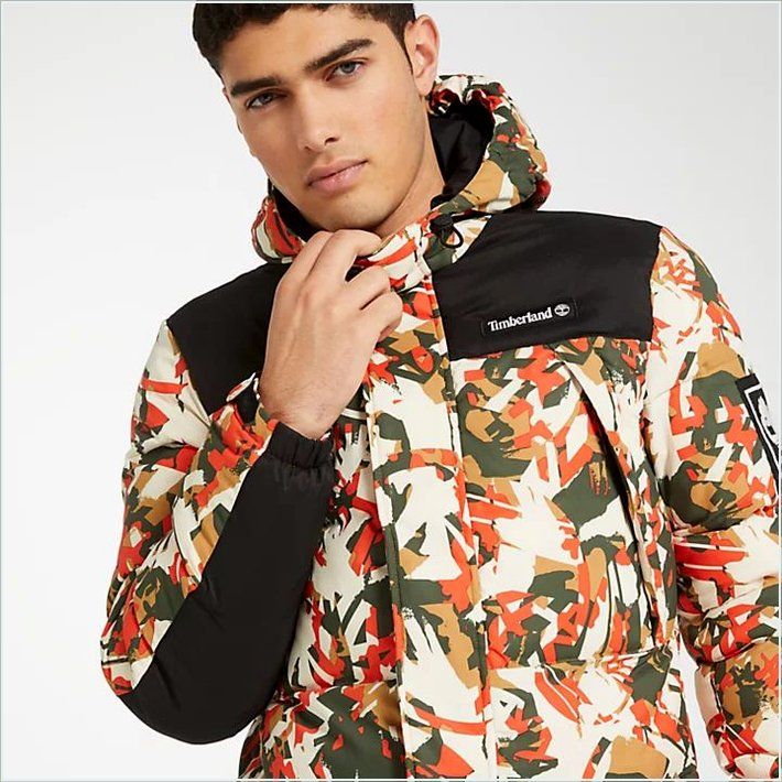  TIMBER Mens Camo Puffer Jacket