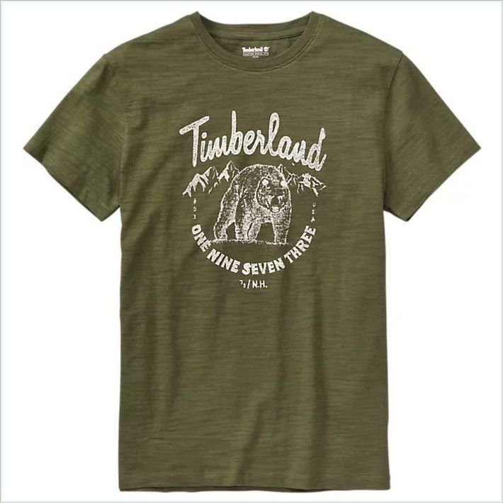  TIMBER Mens Bear Graphic T-Shirt