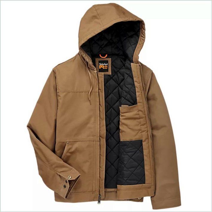  TIMBER PRO Mens Baluster Hooded Insulated Canvas Work Jacket