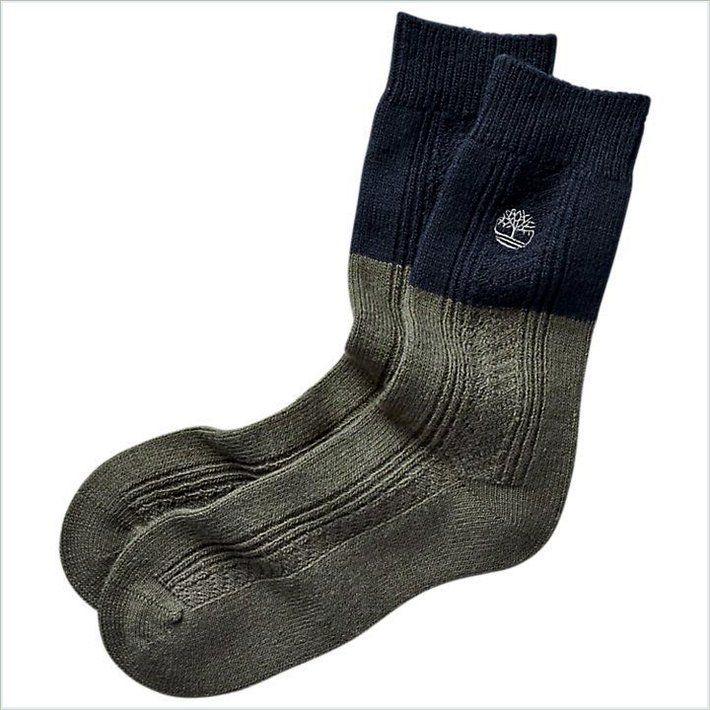  TIMBER Mens Cable-Knit Boot Socks