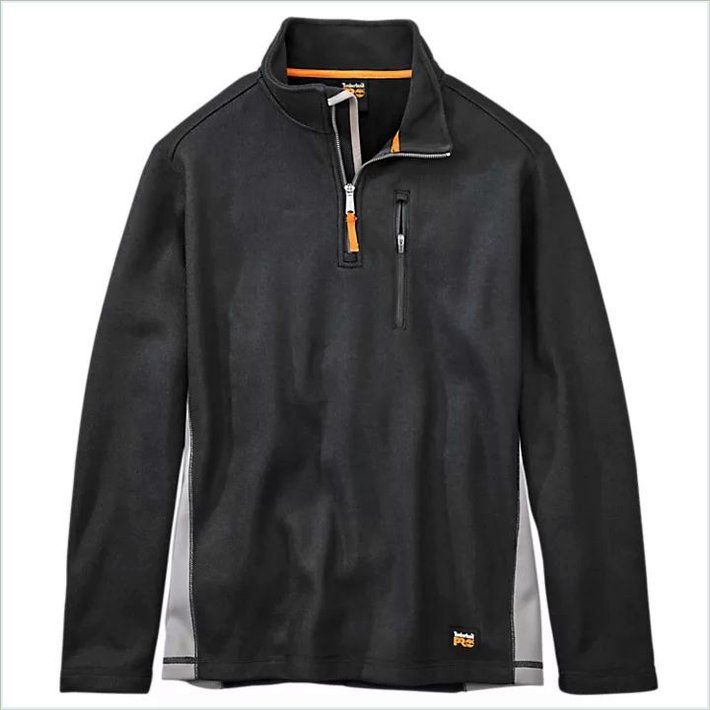  TIMBER PRO Mens Studwall Quarter-Zip Textured Fleece Shirt