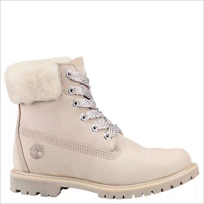  TIMBER Womens 6-Inch Shearling Collar Waterproof Boots