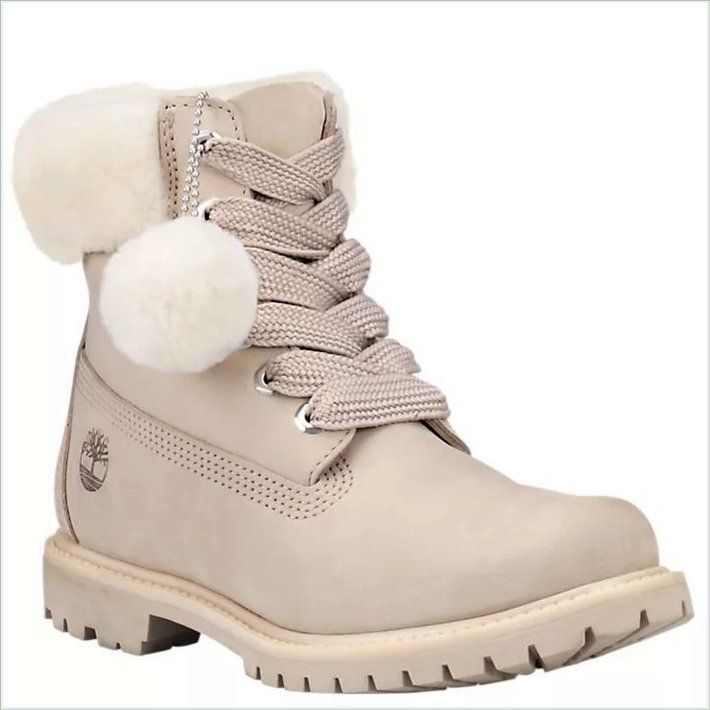  TIMBER Womens 6-Inch Shearling Collar Waterproof Boots