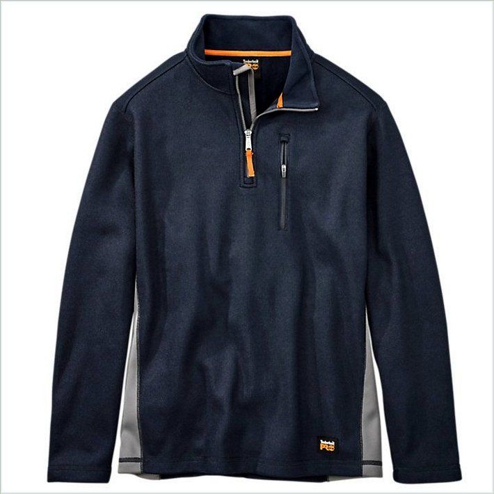  TIMBER PRO Mens Studwall Quarter-Zip Textured Fleece Shirt