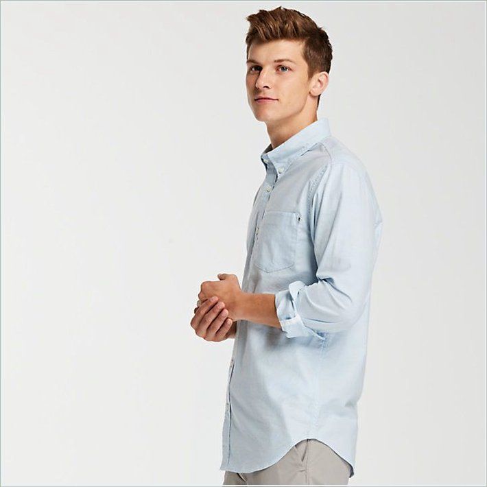  TIMBER Mens Long Sleeve Stretch Oxford Shirt