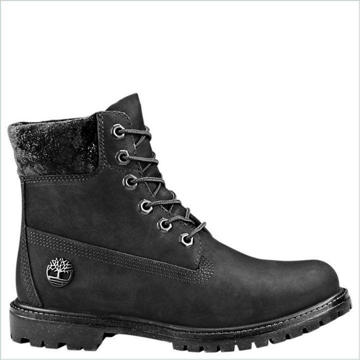  TIMBER Womens 6-Inch Velvet Collar Waterproof Boots