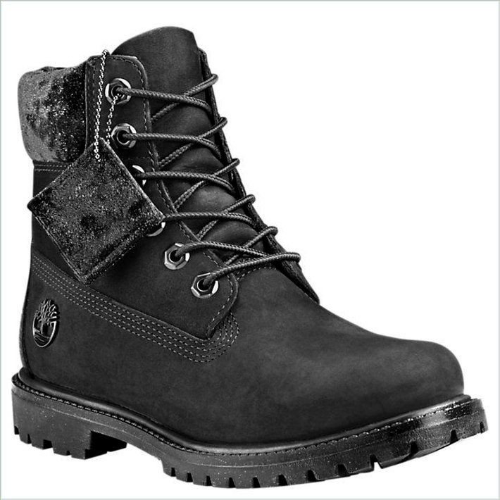  TIMBER Womens 6-Inch Velvet Collar Waterproof Boots