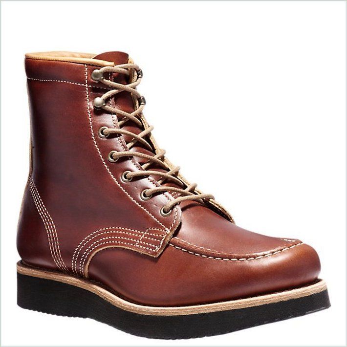  TIMBER Mens American Craft Moc-Toe Boots