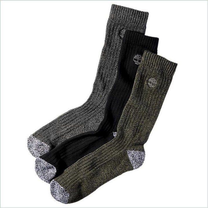  TIMBER Mens Marled Crew Socks (3-Pack)