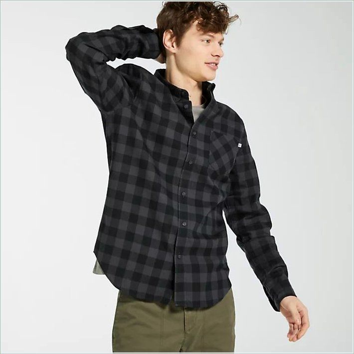  TIMBER Mens Nashua River Buffalo Check Flannel Shirt