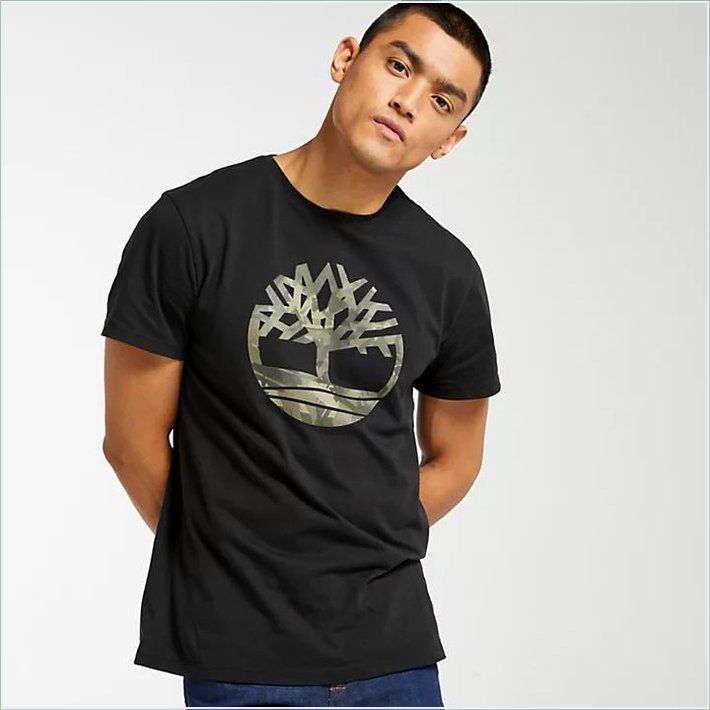  TIMBER Mens Camo Tree Logo T-Shirt