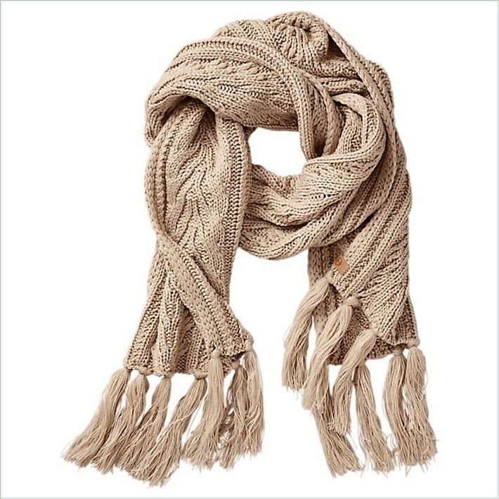  TIMBER Womens Essential Cable-Knit Scarf